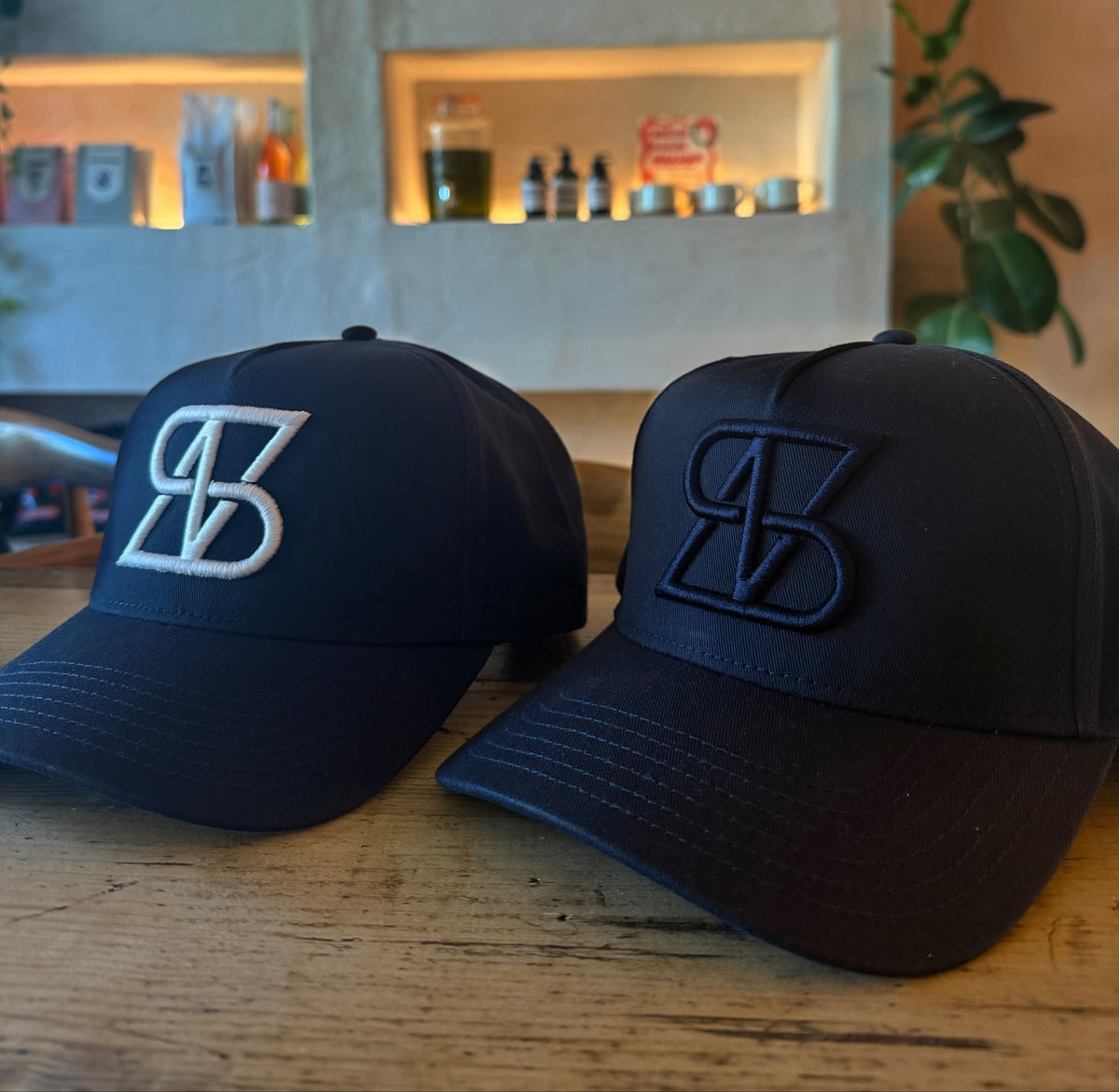 White/Navy Cap
